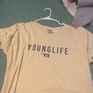 baby yellow younglife graphic tee